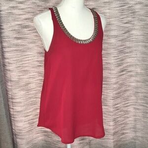 PAPER CRANE WINE COLORED SMALL SLEEVELESS TOP